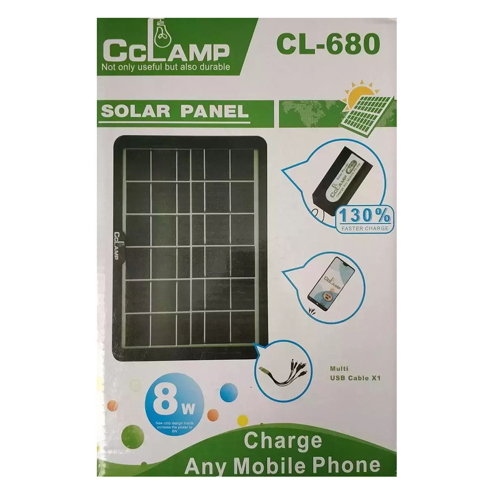 Κιτ Φορτιστής Κινητού Τηλεφώνου CCLamp CL-680 8W Solar