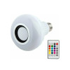 Smart Λάμπα LED 12W - Ηχείο Bluetooth 2 σε 1 για Ντουί E27 RGBW AC110-240V με Τηλεχειριστήριο