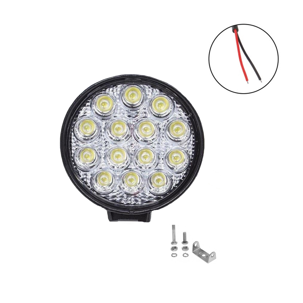 Στρογγυλός Προβολέας Αυτοκινήτου LED Universal Slim 12V 10.5cm 42W με Λευκό Φωτισμό 1τμχ 1149-102