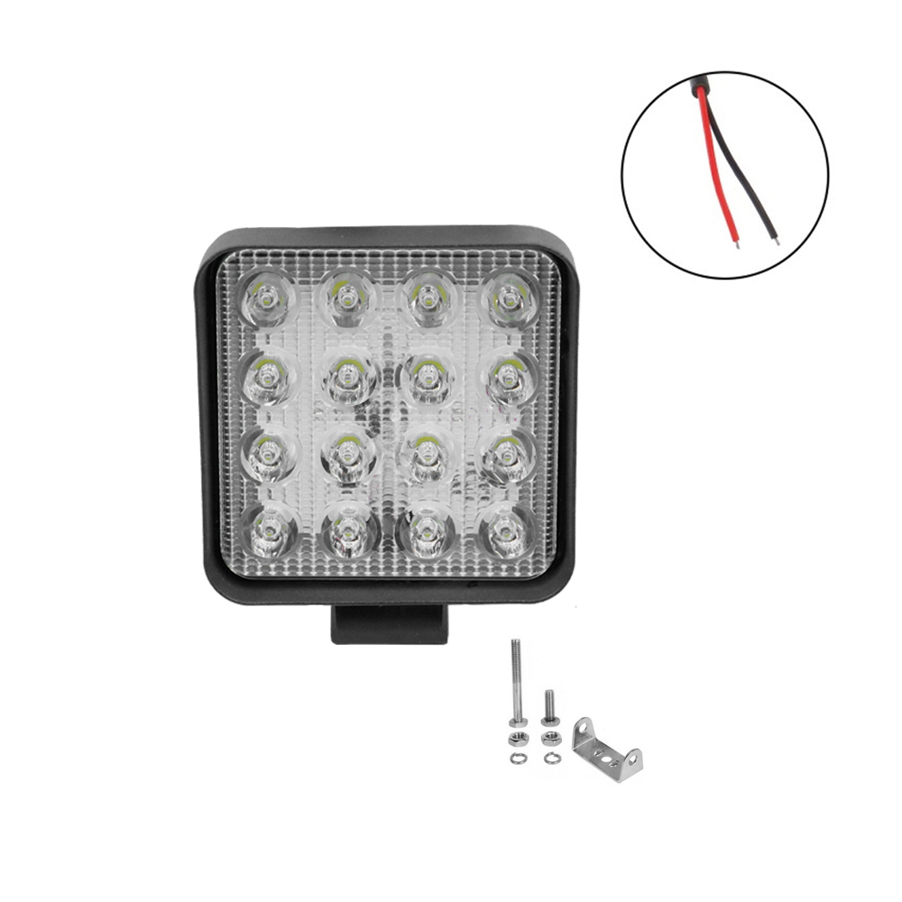 Τετράγωνος Προβολέας Αυτοκινήτου LED Universal Slim 12V 10.5cm 48W με Λευκό Φωτισμό 1τμχ 1149-103