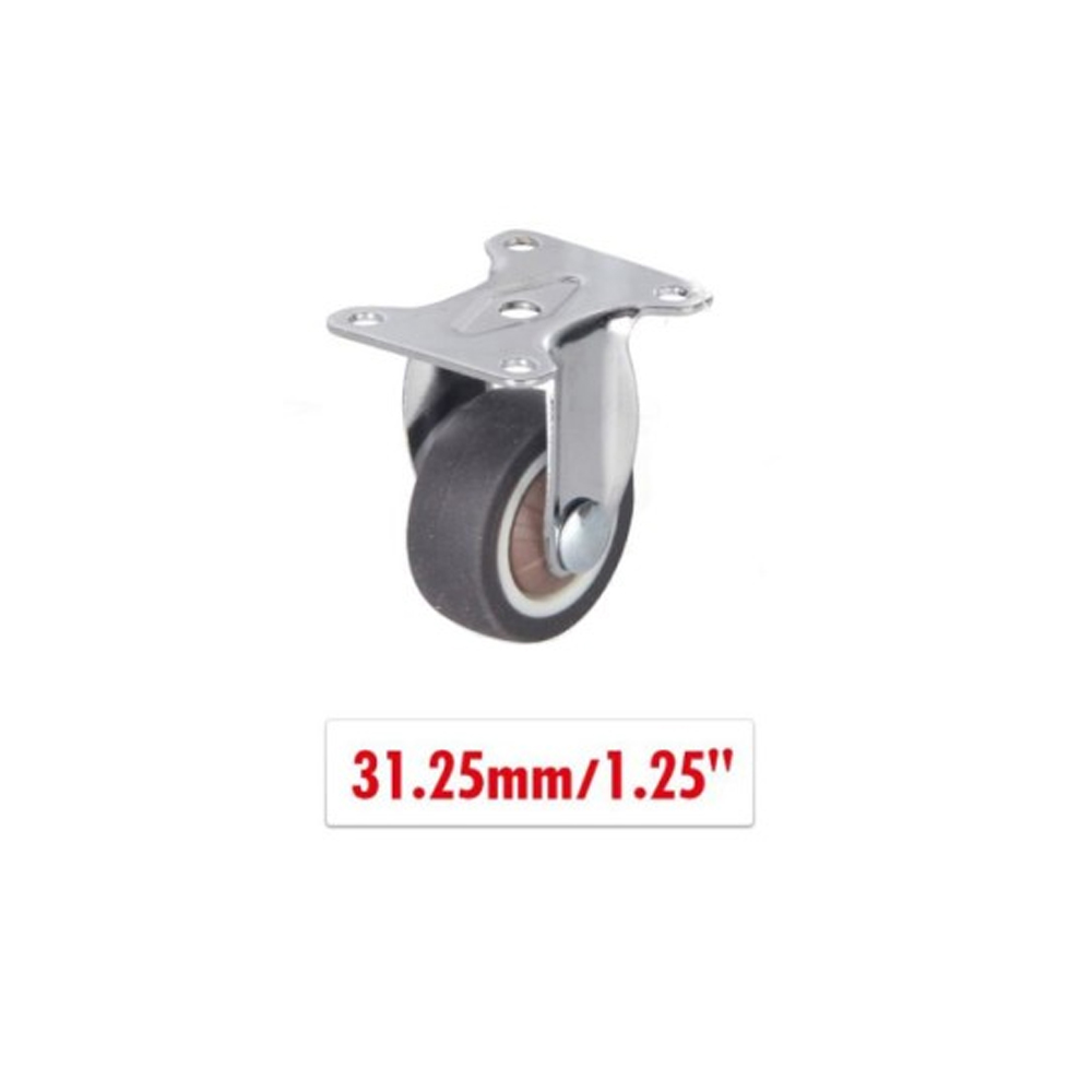 Ροδάκι Επίπλου με Πλάκα Σταθερή 31.25mm/1.25" χωρίς Φρένο 1τμχ 1199-23