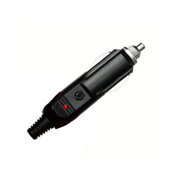 Βύσμα Αναπτήρα Αυτοκινήτου Αρσενικό με LED & Ασφάλεια Χωρίς Καλώδιο 12V-24V 1τμχ S1040-2 Μαύρο