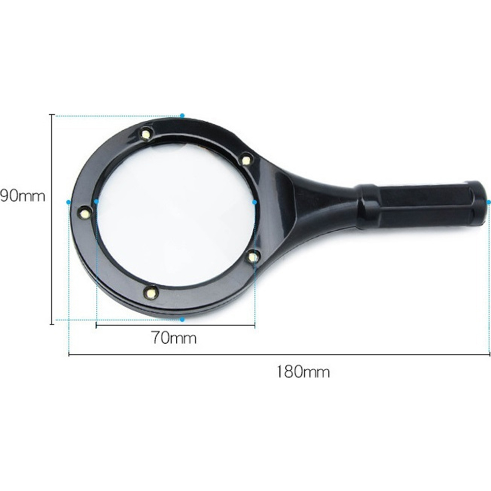 Μεγεθυντικός Φακός Χειρός με Φως 3x With 5 led Luminous Magnifier X24465