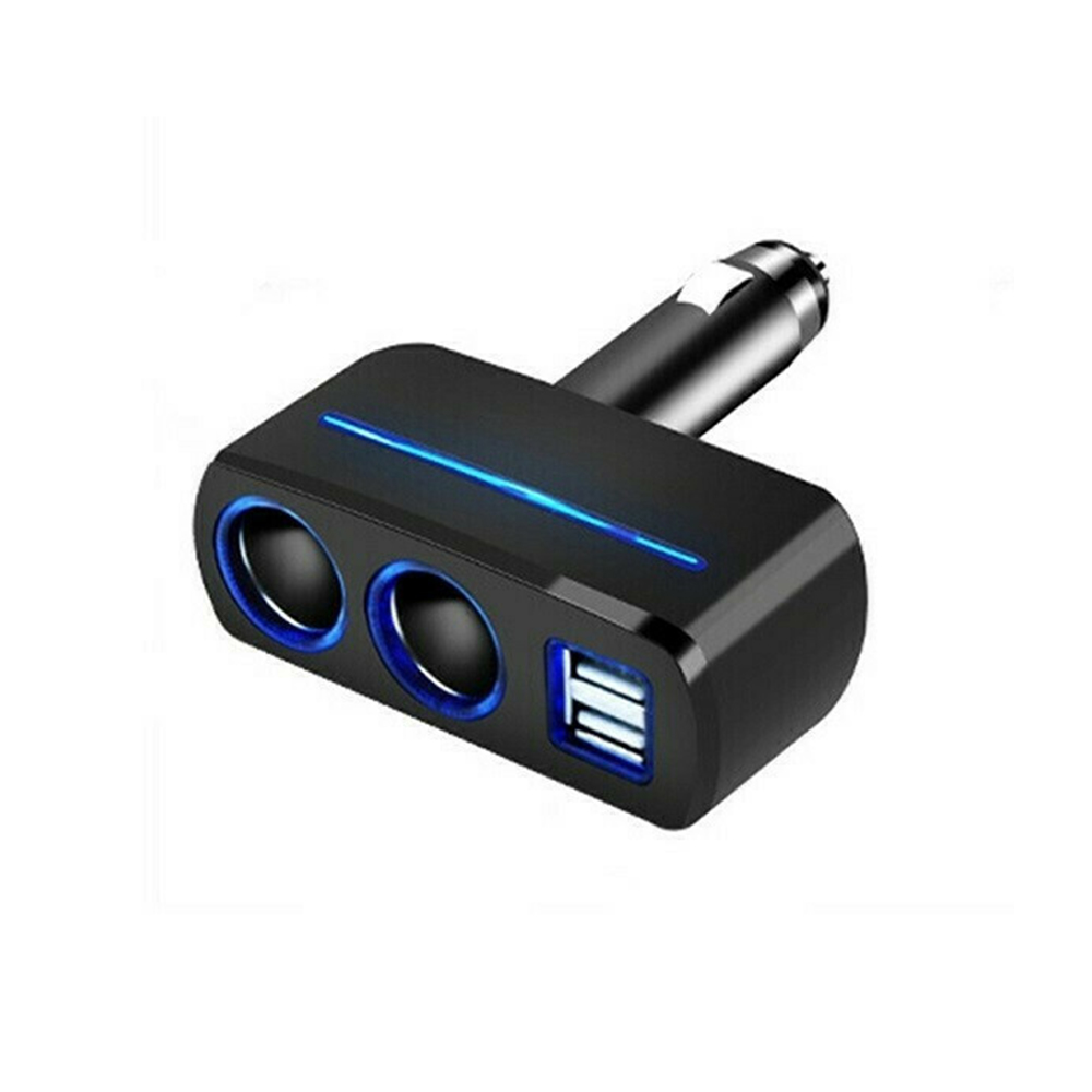 Φορτιστής Αυτοκινήτου Μαύρος με 2xUSB και 2xΑναπτήρα Θύρες 120w Andowl Q-T178