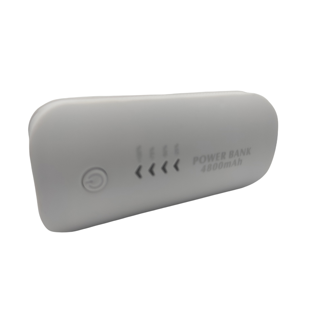 Travel Battery Powerbank 4800mAh με Φακό LED Λευκό MS-480 OEM