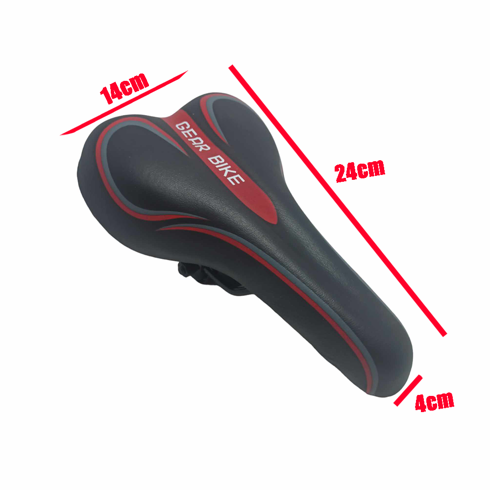 Σέλα Ποδηλάτου 240mm x 140mm Gear Bike 1322-55 Μαύρη - Κόκκινη